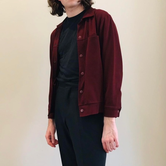 ZARA Premium Heavyweight Twill Burgundy 🍷Structured Jacket - Picture 1 of 6